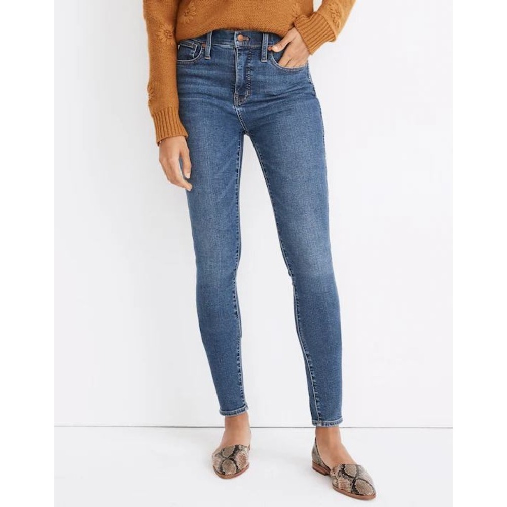 Madewell Skinny Jeans Women 23P Blue 10 Inch High Rise Petite Tencel Blend